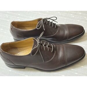 Cole Haan Cap Toe Brown Leather Lace Up Shoes Men's Size 11.5 Mint!!